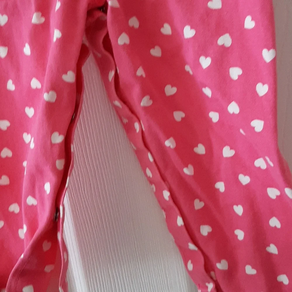 OshKosh B'gosh 18 Months Pink Overalls with White Hearts